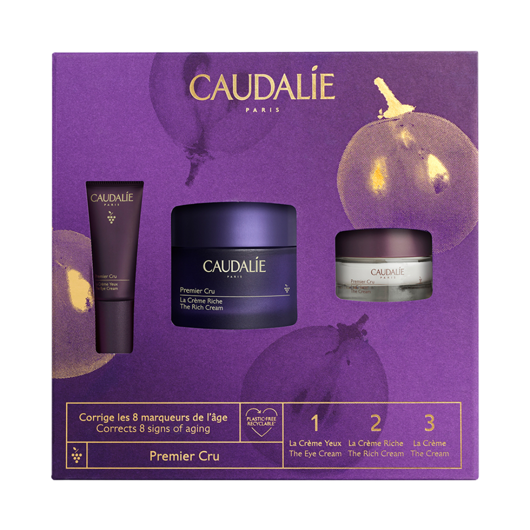 -Crema antiedad-Caudalie-antiedad, Caudalie, Crema de día, crema de noche, pack caudalie, pack de regalo, piel adulta, piel joven, piel madura, piel seca, piel sensible, Premier Cru-Farmacia Cruz Cubierta