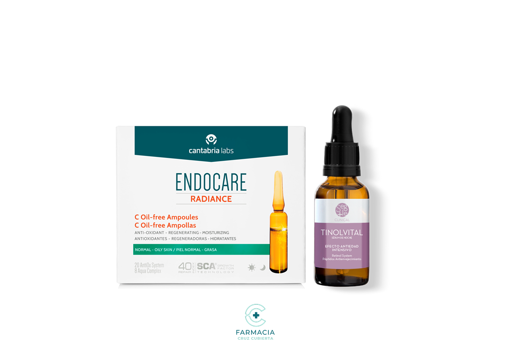 -Cuidado Facial de Noche-farmacia cruz cubierta-antiedad,beauty box,Endocare,Endocare Radiance,piel adulta,piel grasa,piel joven,piel madura,piel normal,piel seca,piel sensible,Segle,Segle Tinolvital,Sérum-Farmacia Cruz Cubierta