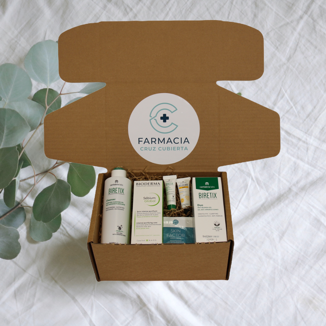 -Para Piel Joven con Acné-farmacia cruz cubierta-beauty box, Bioderma, Bioderma Sebium, Biretix, Endocare, Piel con Acné, piel grasa, piel joven-Farmacia Cruz Cubierta