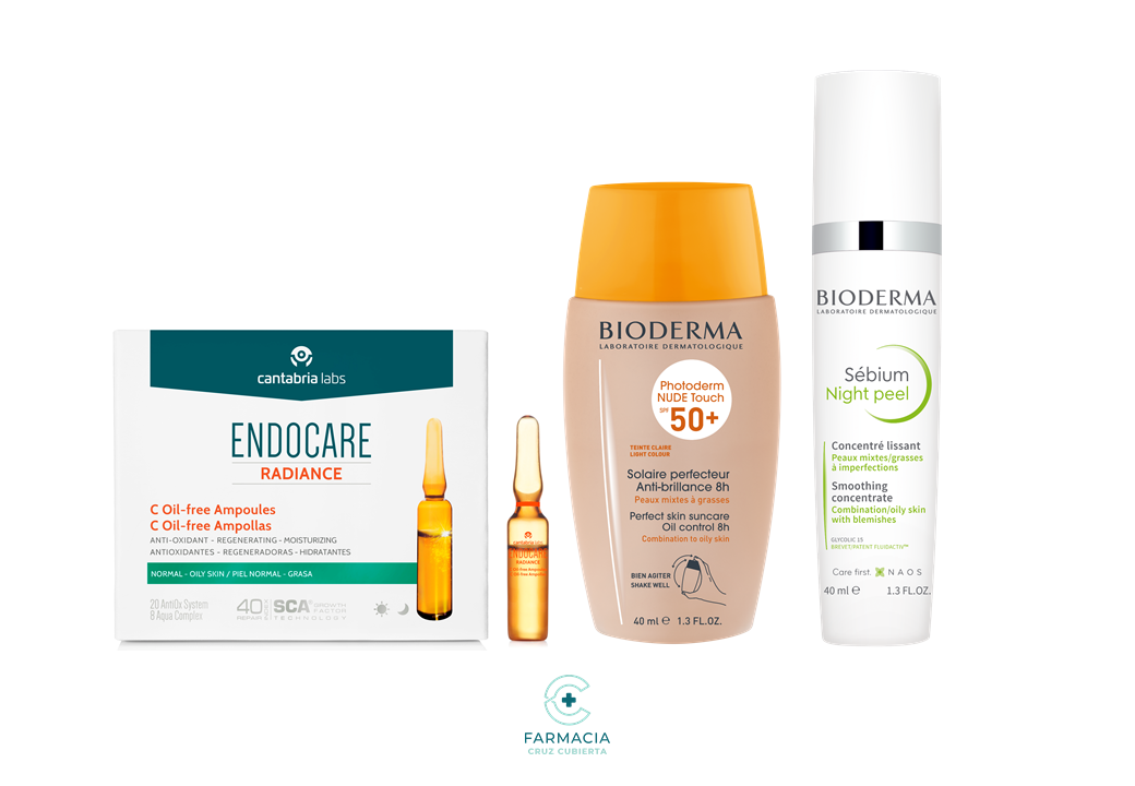 -Para Piel Adulta y Grasa-farmacia cruz cubierta-Ampollas faciales, antiedad, beauty box, Bioderma, Bioderma Photoderm, Bioderma Sebium, Endocare, piel adulta, Piel con Acné, piel grasa, piel joven, piel normal-Farmacia Cruz Cubierta