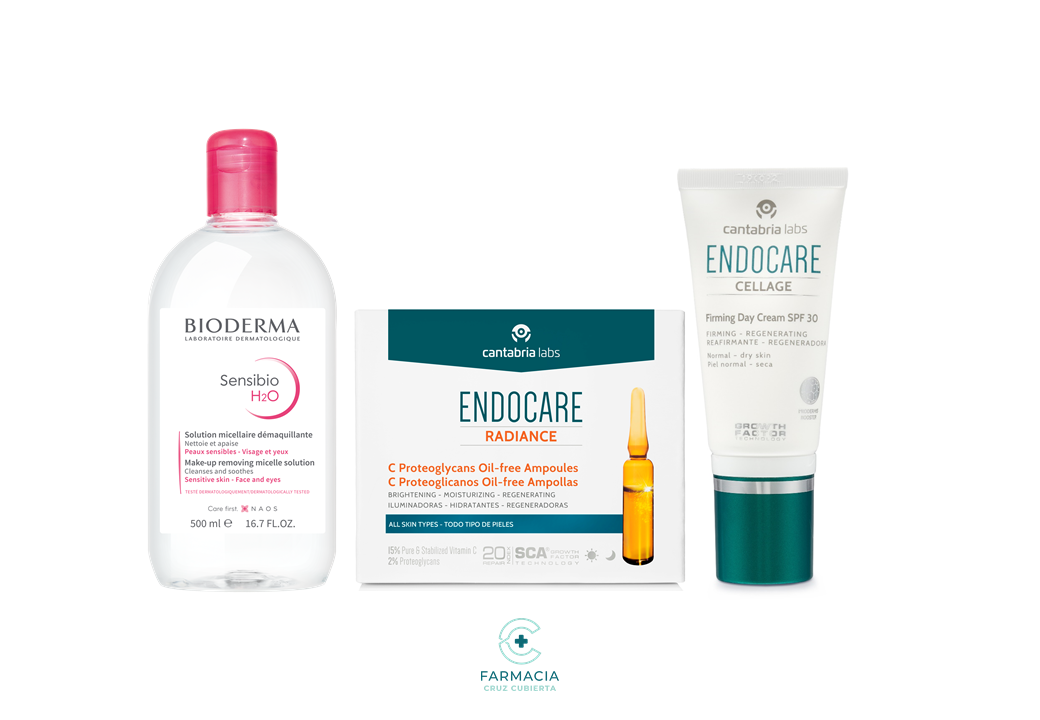 -Para Piel Madura y Seca-farmacia cruz cubierta-Agua Micelar,Ampollas faciales,antiedad,beauty box,Bioderma,Bioderma Sensibio,crema de día + solar,Endocare,piel adulta,piel madura,piel normal,piel seca-Farmacia Cruz Cubierta