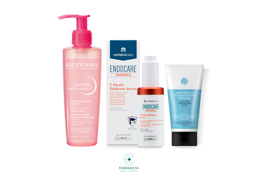 -Para Piel Adulta y Seca-farmacia cruz cubierta-antiedad, beauty box, Bioderma, Bioderma Sensibio, Endocare, mascarilla, piel adulta, piel joven, piel madura, piel normal, piel seca, Segle, Sérum-Farmacia Cruz Cubierta