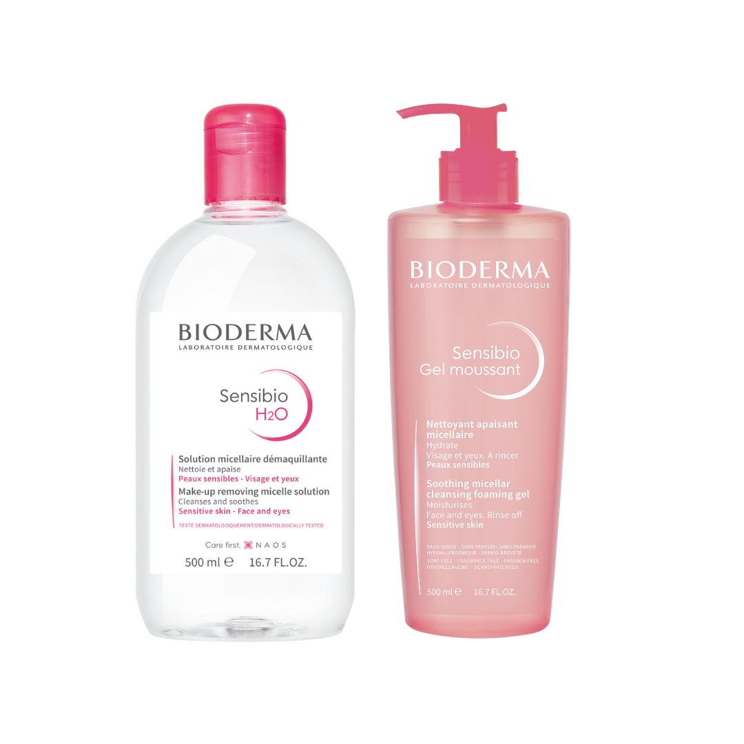 -Limpiadores Faciales-Bioderma-Agua Micelar, Bioderma, Bioderma Sensibio, Gel limpiador, pack promocional, piel adulta, piel grasa, piel joven, piel madura, piel normal, piel seca, piel sensible-Farmacia Cruz Cubierta