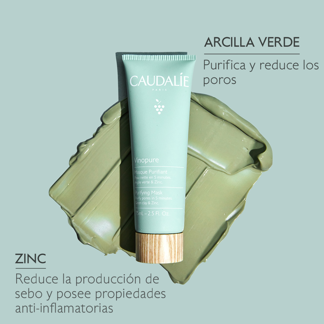 -Mascarilla-Caudalie-Caudalie,mascarilla,piel adulta,Piel con Acné,piel grasa,piel joven,Vinopure-Farmacia Cruz Cubierta