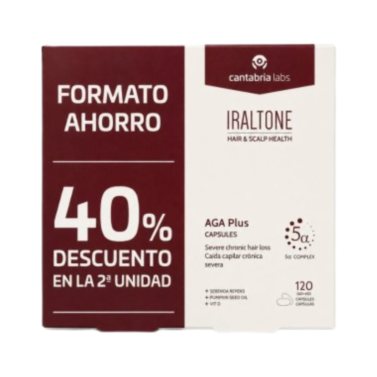 DUPLO IRALTONE AGA PLUS 2 X 60 CAPSULAS