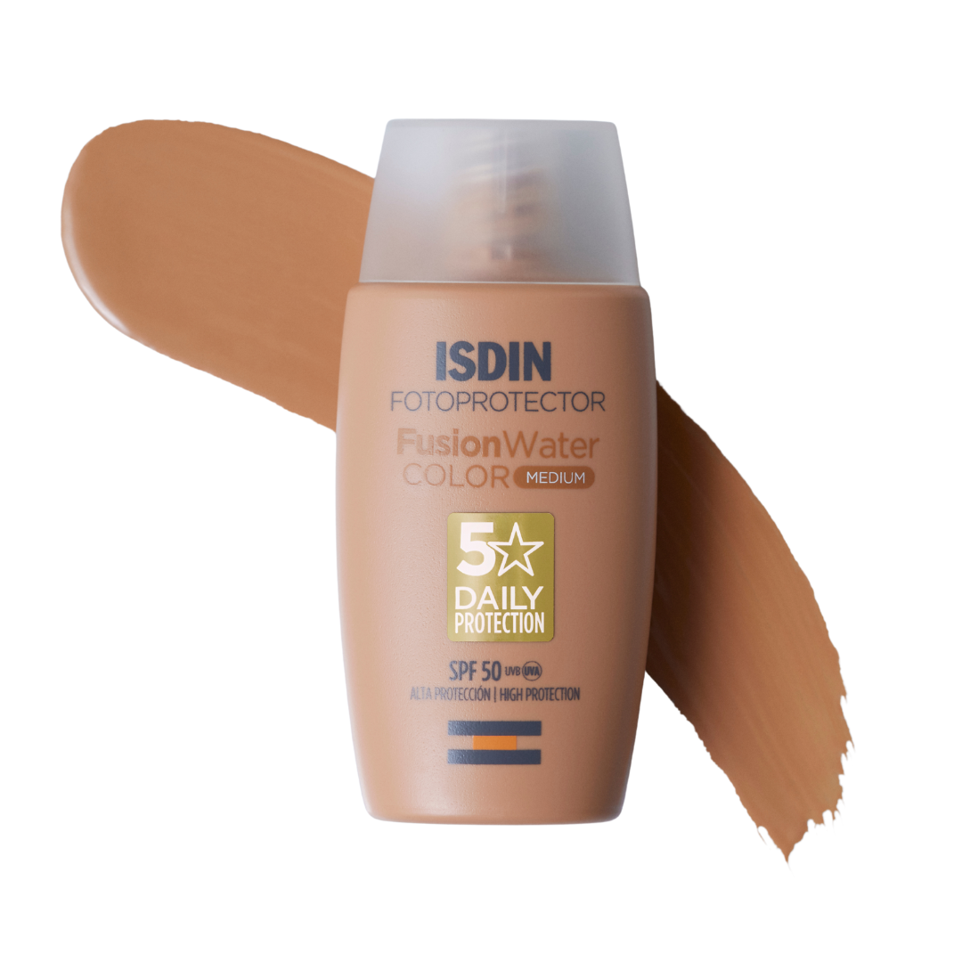 -Protección Solar-Isdin-isdin,isdin fusion water,Protector Solar,Protector Solar con Color,protector solar facial-MEDIUM-Farmacia Cruz Cubierta