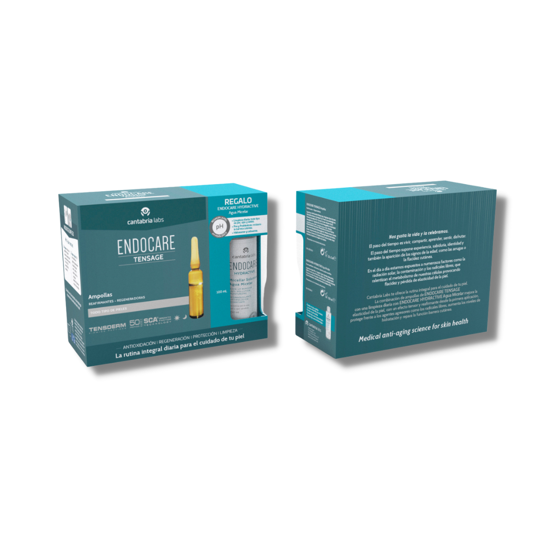 -Antiedad-Cantabria Labs-Agua Micelar, Ampollas faciales, antiedad, Cantabria Labs, Endocare, Endocare promo, Endocare Tensage, pack de regalo, piel adulta, piel grasa, piel madura, piel normal, piel seca-Farmacia Cruz Cubierta
