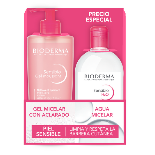 -Limpiadores Faciales-Bioderma-Agua Micelar, Bioderma, Bioderma Sensibio, Gel limpiador, pack promocional, piel adulta, piel grasa, piel joven, piel madura, piel normal, piel seca, piel sensible-Farmacia Cruz Cubierta