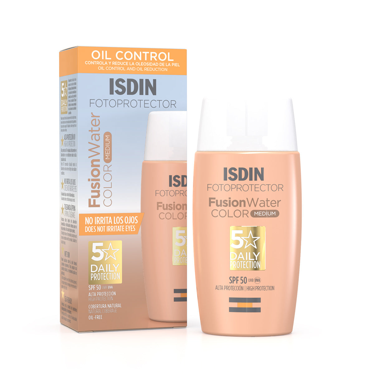 -Protección Solar-Isdin-isdin,isdin fusion water,Protector Solar,Protector Solar con Color,protector solar facial-MEDIUM-Farmacia Cruz Cubierta